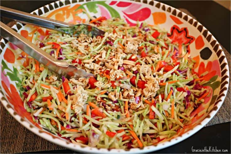 This Delicious Broccoli Slaw recipe is so easy to make!