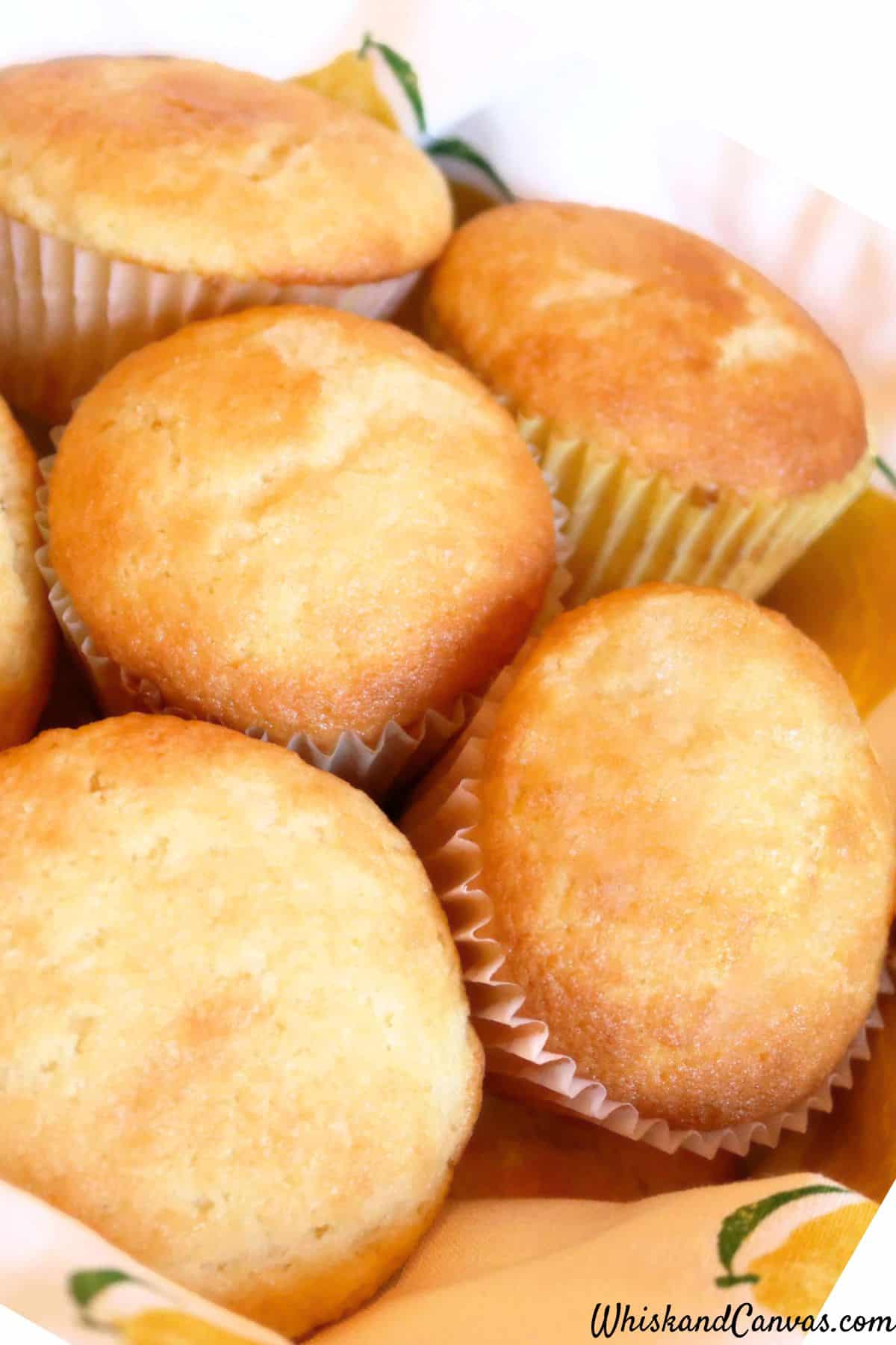 Sweet Dinner Muffins piled up in a bowl.