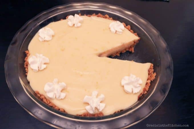 This Easy Lemon Pie recipe is so creamy and delicious!