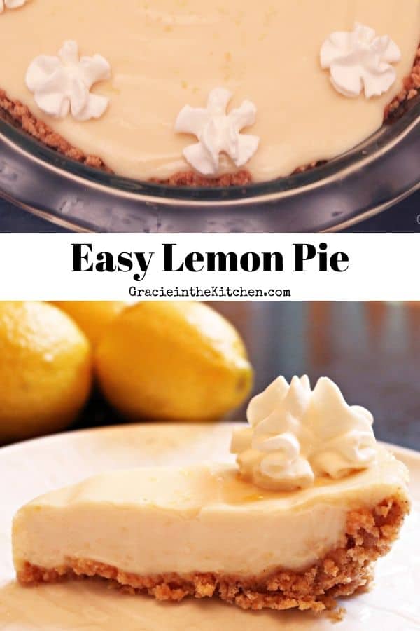 This Easy Lemon Pie Recipe is the BEST! So simple, creamy, and delicious!